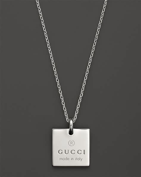 gucci trademark necklace gold|gucci sterling silver necklace.